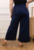 Picture of CURVY GIRL  NAVY BLUE TROUSERS WITH BELT